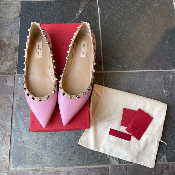 Valentino Shoes - Valentino Rockstud Ballet Flats 38.5